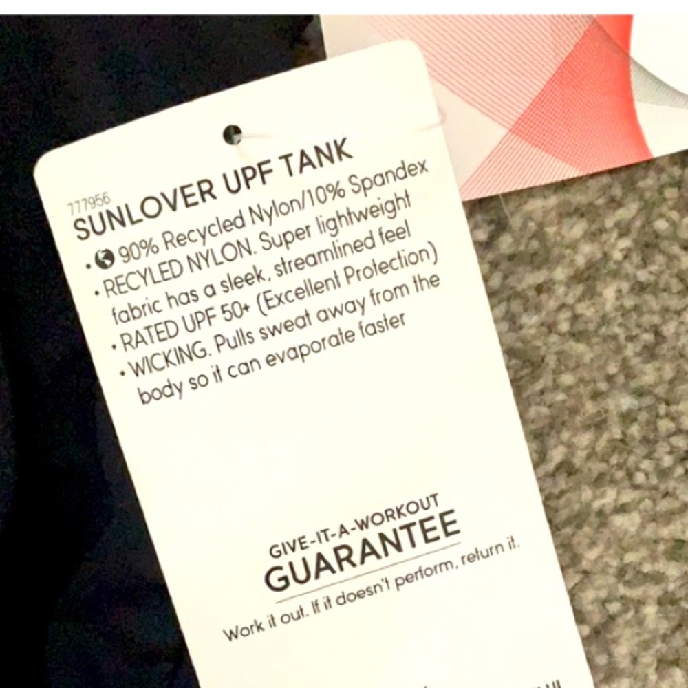 Athleta SunLover UPF 50+ Black Muscle Tank Large NWT - Picture 8 of 10